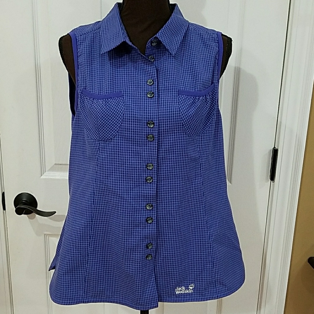 Jack Wolfskin athletic fit travel sleeveless shirt